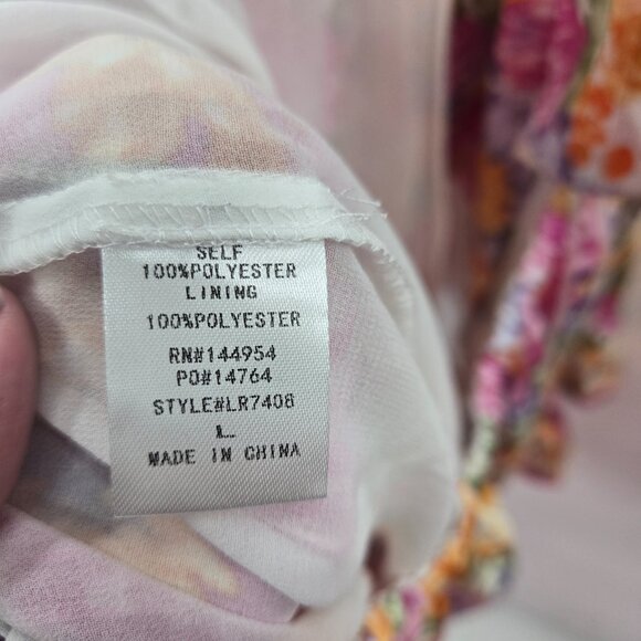 NWT Luxxel Tropical floral cut out mini backless romper size large - Picture 4 of 9